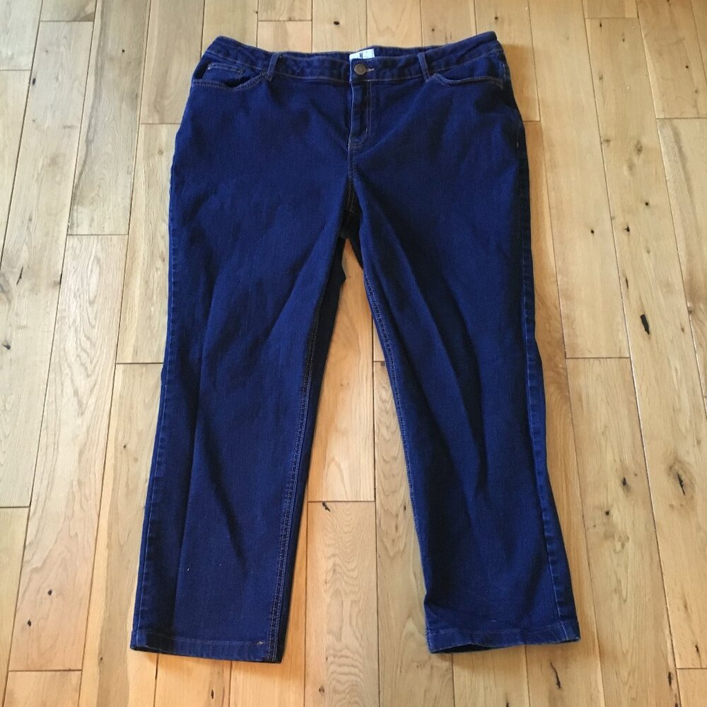 D/C Jeans Dark Navy Blue Denim Jeans 20P Petite Plus Size